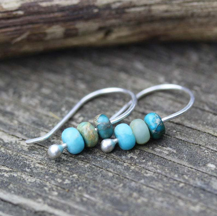 Oceanic Turquoise Beaded Earrings
