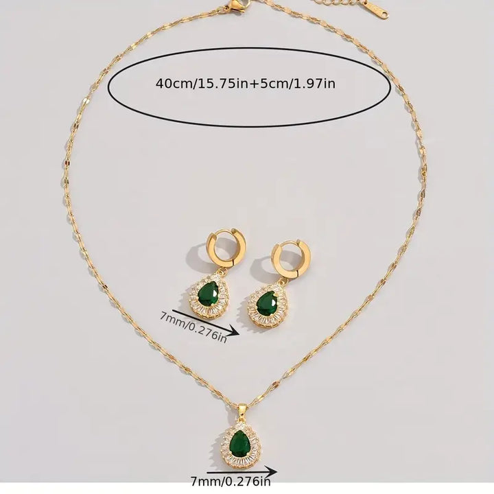 Opulent Emerald Jewelry Set