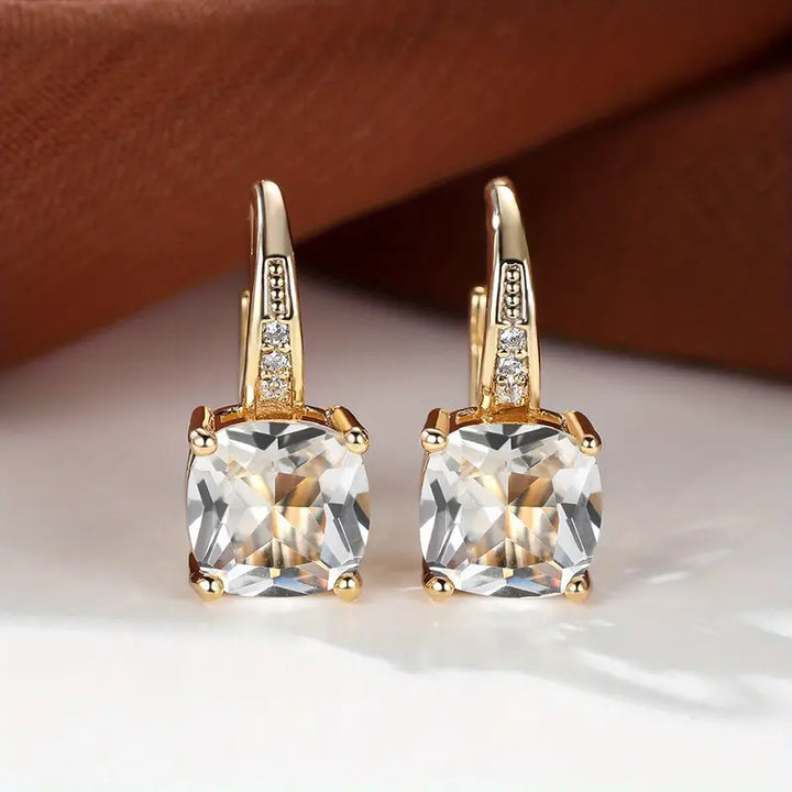 Gracious Gemstone Hoop Earrings