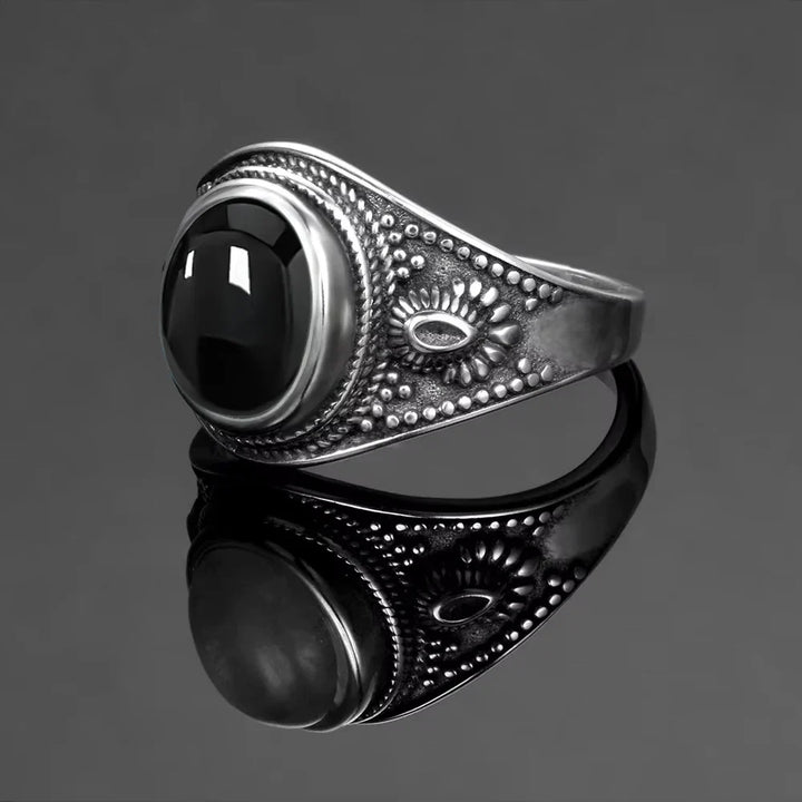 Elegant Black Onyx Signet Ring