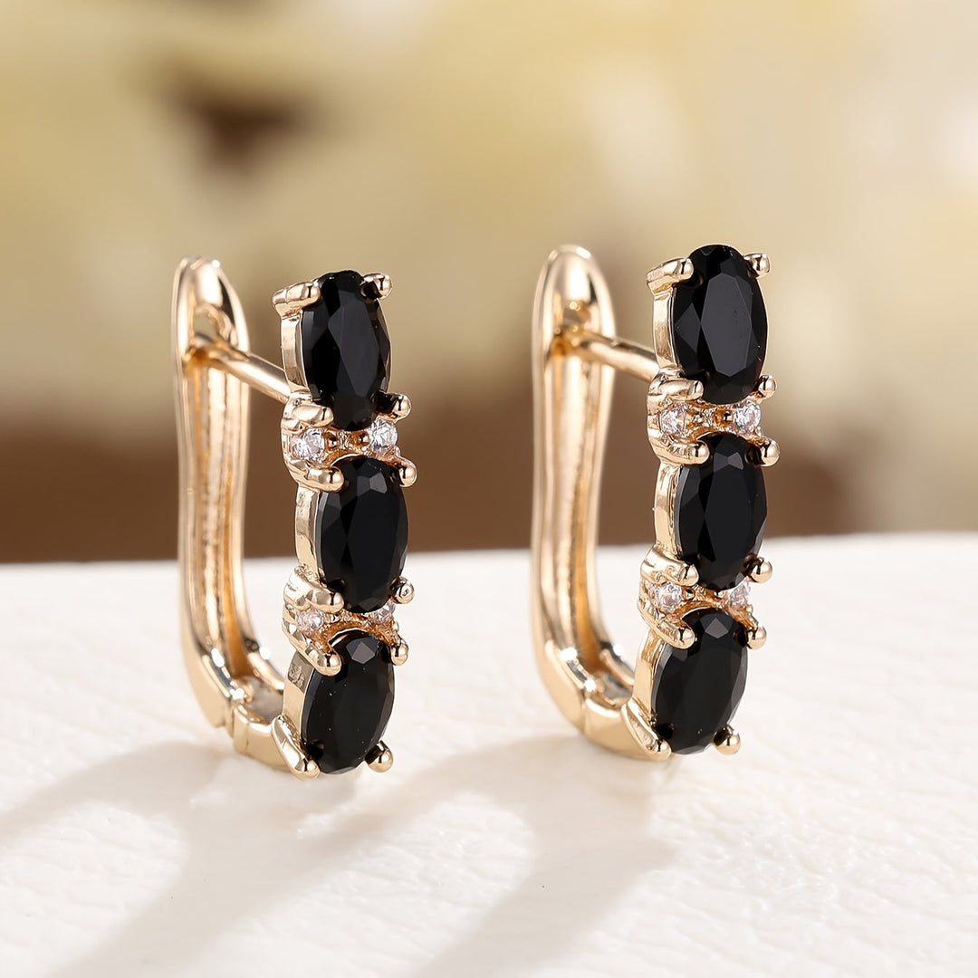 Elegant Black Drop Earrings