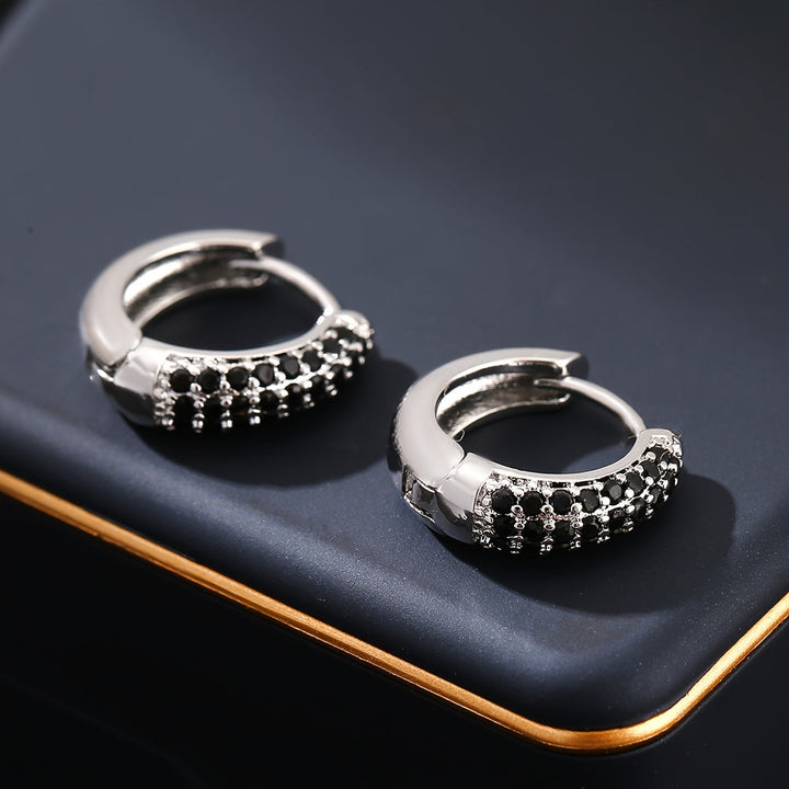 Elegant Vintage Geometric Onyx Earrings