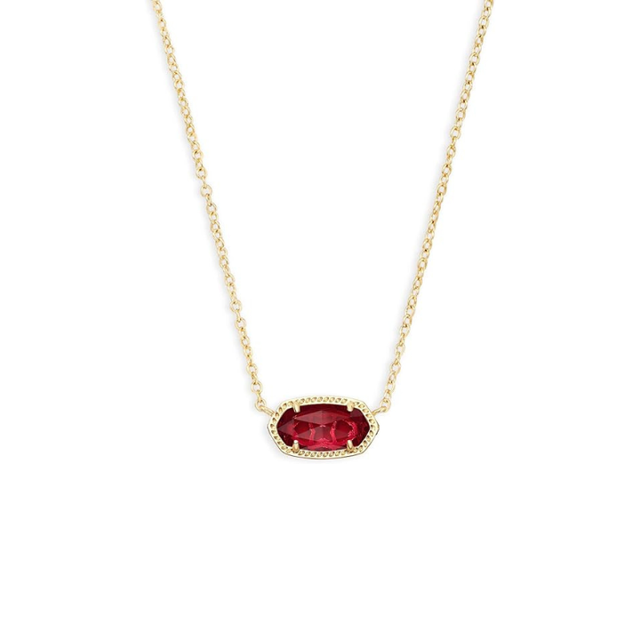 Classic Oval Ruby Gold Necklace