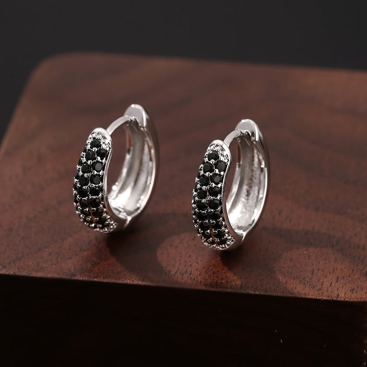 Elegant Vintage Geometric Onyx Earrings