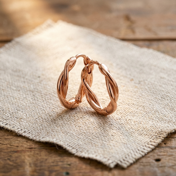 Wren Copper Hoop Earrings
