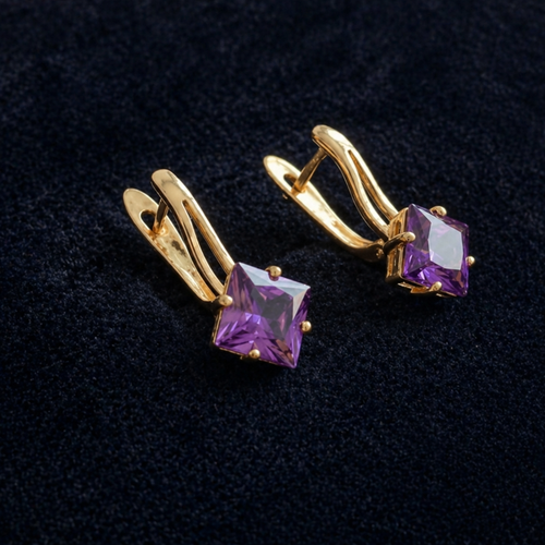 Elegant Rose Gold Crown Earrings