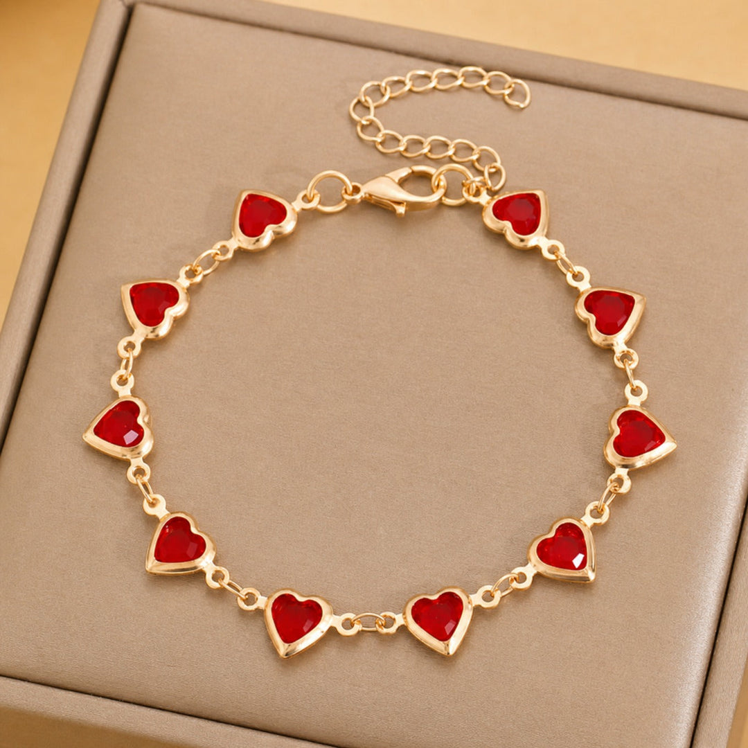 Sophisticated Gemstone Cluster Gold Bracelet